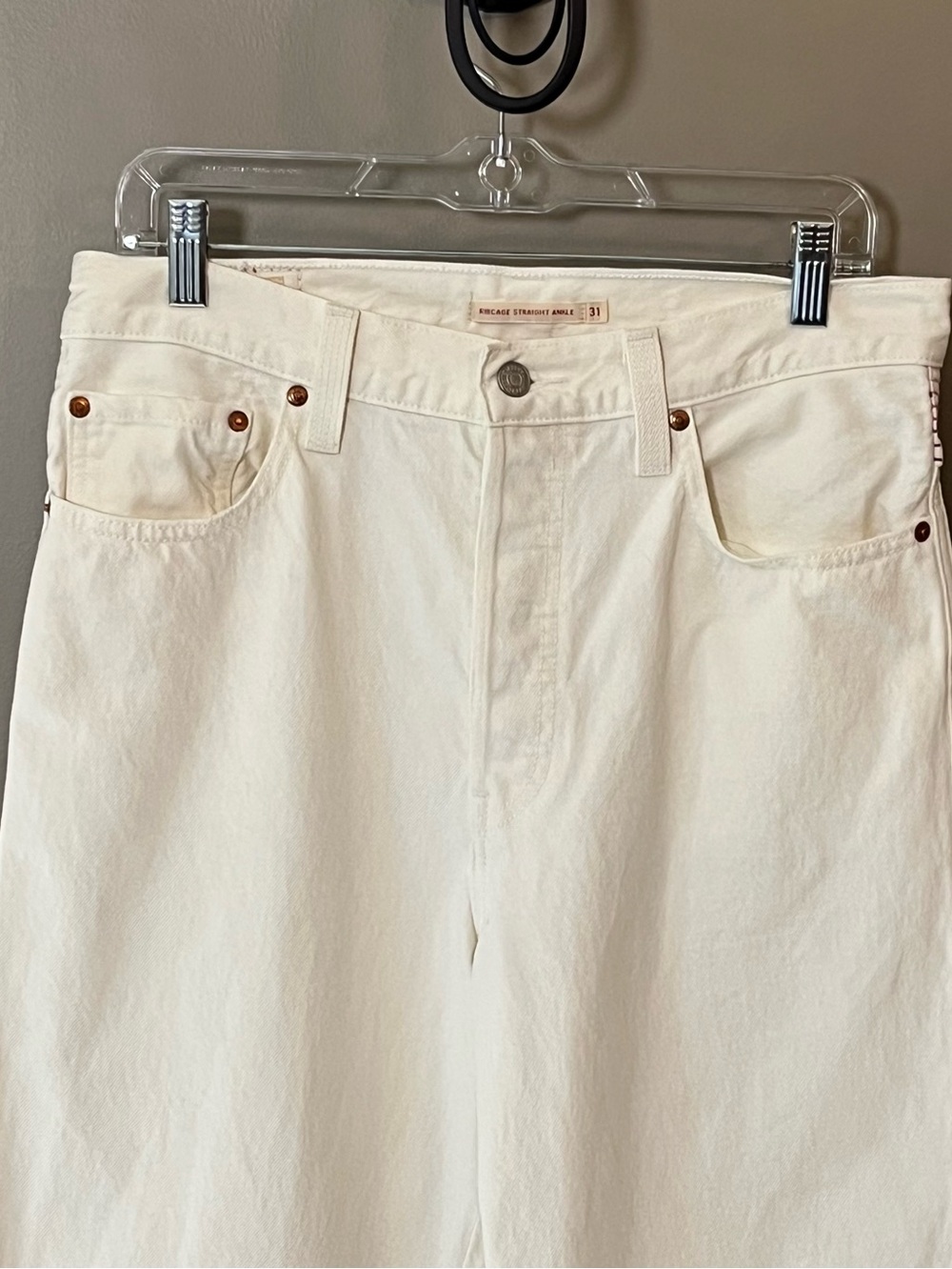 Levi's Chasing Rainbows Ribcage Straight Ankle Highrise Jeans Size 31 View 4